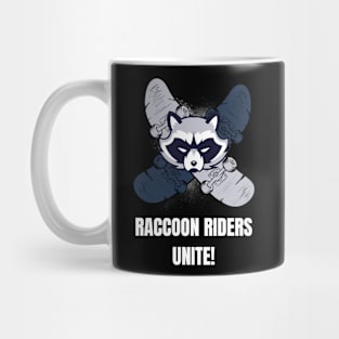 Raccoon Riders Unite! Skate Mug